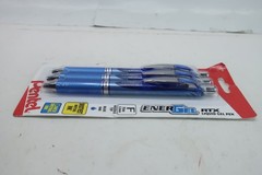 Pentel EnerGel RTX 3 PACK Liquid Gel Pens 0.5mm Fine – Needle Tip – Blue Ink