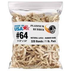 Rubber Bands #64 Postal Size 3.5in X 0.25in Heavy Duty Made in USA Office Home