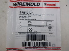 2 Pack Legrand Wiremold EFB10-DP Series Floor Boxes Duplex Device Plate White