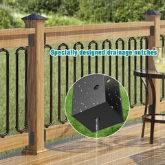 Eapele 20 Pack Steel Deck Railing Bracket Connectors for 2″x4″ (Actual 1.5″x3…