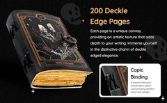 7×5 Book of Spells Leather Journal Grimoire Witch Notebook Vintage Diary