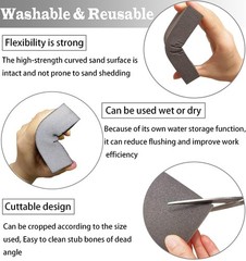 12 Pack Sanding Sponge,Sackorange Coarse/Medium/Fine/Superfine 6 Brown