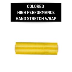 256 Rolls Cast Hand Stretch Wrap Cling 15″x1500′ Dark Yellow Pallet Shrink Film