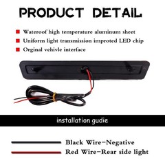 Rear Bumper Side Marker Lights Clear Lens Black ABS Bulbs Ford Mustang 99-04