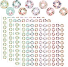 2000 Pcs Hole Reinforcement Stickers, 0.25 inch, Assorted Color | Wreath Designs