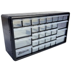 Homak 30 Drawer Parts Organizer Cabinet | Small Parts Storage | Garage Workshop