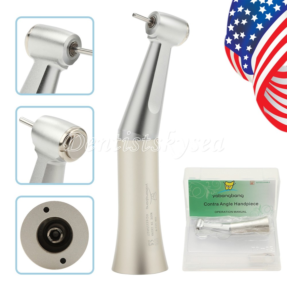 Low Speed Handpiece Push Button Fit FG 1.6mm Burs Contra Angle Dental