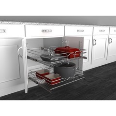 Rev-A-Shelf Kitchen Cabinet Pull Out Shelf Organizer, 24 x 22 In, 5WB2-2422-CR-1