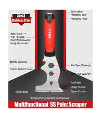 SHALL Drywall Tool Kit, 7 Pcs Stainless Steel Set Includes Putt… Fast USA SHIP