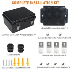 Electrical Junction Box, IP67 Waterproof Outdoor Box ABS Plastic Enclosure with