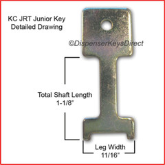 Kimberly Clark #770371 JRT Junior Key for Jumbo Toilet Tissue Dispensers (4/pk.)