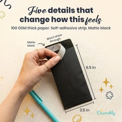 Decorably 110 Pack Black Cash Envelopes for Money, 6.5 3.5×6.5 inches,