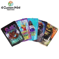 28g Printed Mylar Bags Heat Seal Resealable Zip Food Storage Pouches 100PCS
