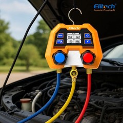 Elitech DMG-1B Digital Pressure Gauge HVAC w/ Charging Hoses Carrying Case