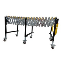 31.5in – 118in Non-power Flexible Expandable Roller Conveyor ABS Skate Wheels