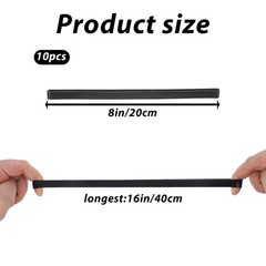 10 PCS Large Black Rubber Bands, 8 Inch Rubber Bands Thick for Wrapping, Pack…