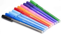 Promarx Fashion Stick Ballpoint Pens, 1.0 mm, Assorted Colored Ink, 10-Count