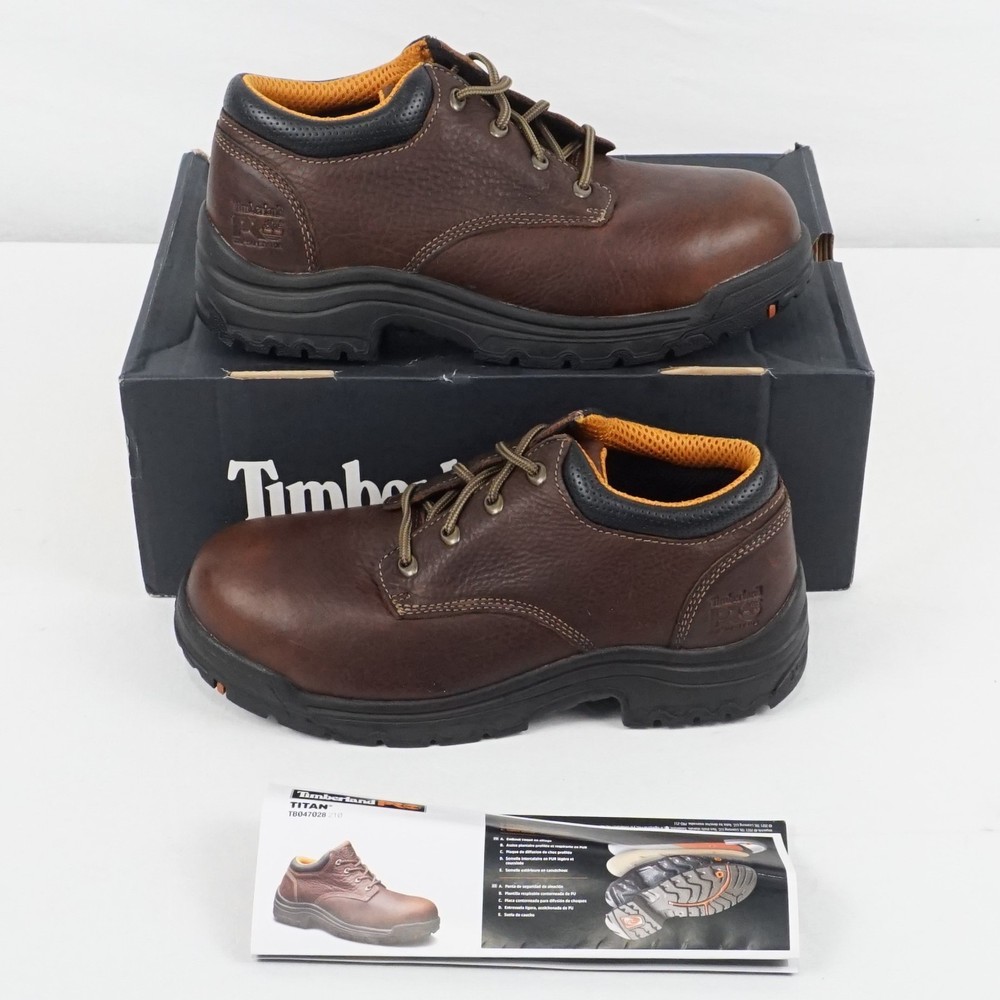 Timberland PRO Titan Oxford Alloy Safety-Toe Work Shoes In Brown – Men’s Size 8