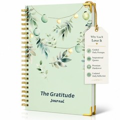 Gratitude Journal Hardcover,Colorful Layout Design 5.9 x 8.6 inches, Green