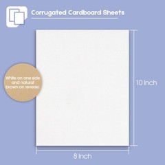 Golden State Art, 10 Pack 8×10 One-side White Corrugated Cardboard Sheets, Fl…