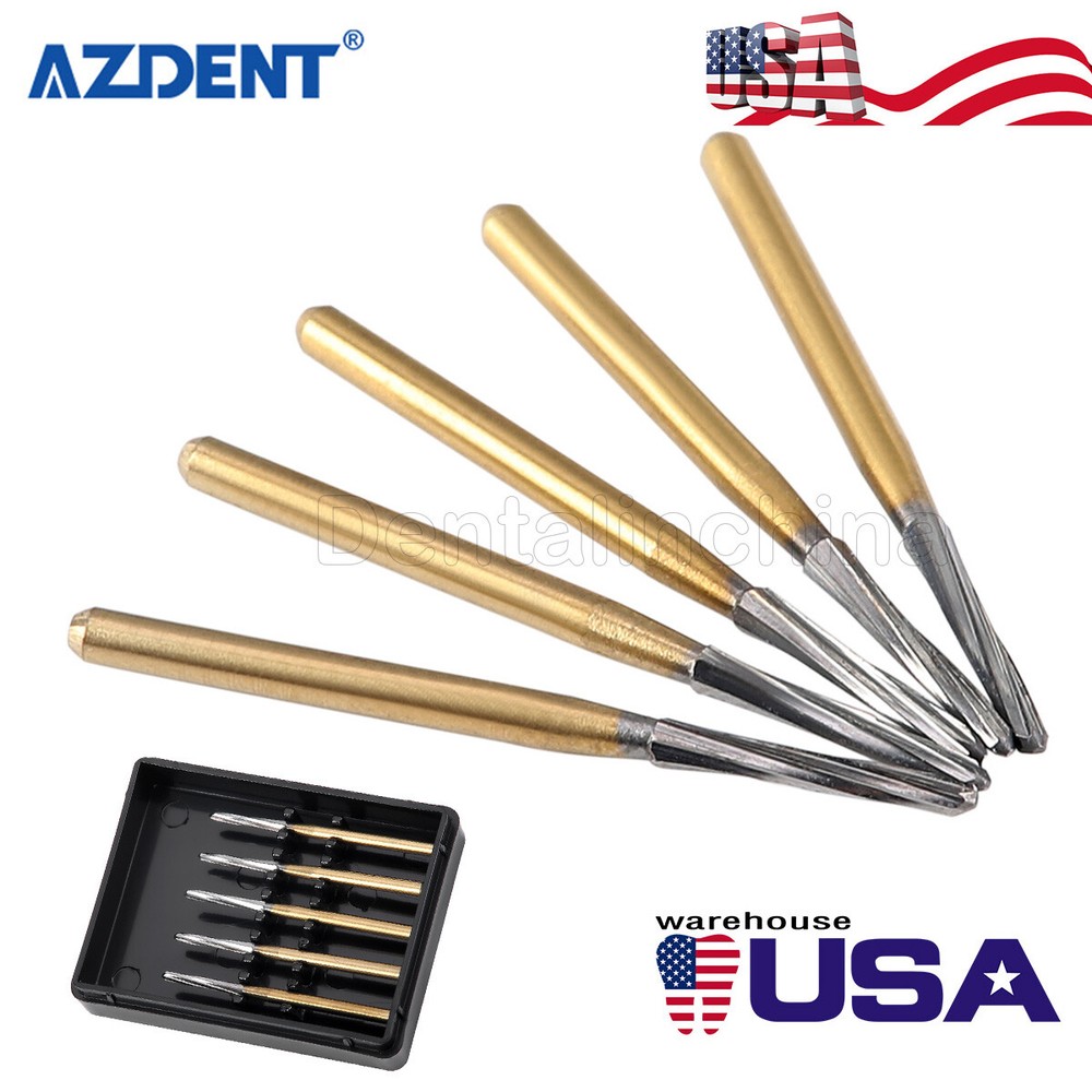 5PCS Dental Endodontic ENDO-Z Tungsten Carbide Burs FG Round Bur High Speed 21mm