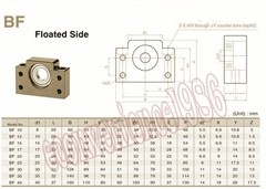 Ballscrew RM2010-1500 mm Anti-backlashed Ballscrew &1 BF/BF15 &8*12 Couplering