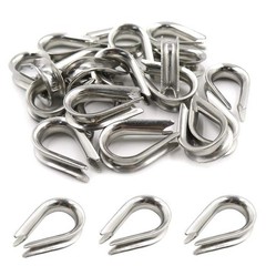 M5 Stainless Steel Thimble for 5/32″ – 3/16″ Dia Wire Rope Cable Thimbles Riggin