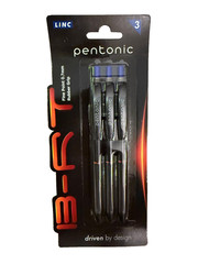 Linc Pentonic B-RT Blue Ballpoint Pens 0.7mm Fine Point 5 Packs 3 Per Pack