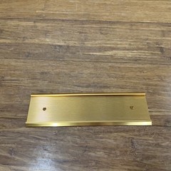 BRUSHED SATIN BRASS TAG NAME PLAQUE PLATE For Doors Desks Slide Letter Style 8″