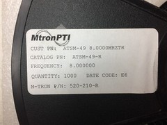 ATSM49-8.000MHZ M-TRON ATSM49-8.0 CRYSTAL 8MHZ 2-PIN SMD 10 PIECES