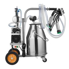 VEVOR Electric Cow Milking Machine Milker Machine 6.6 Gal / 25 L Bucket for Cows