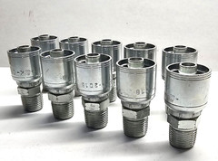 10 PK MP-08-08, 1/2″ Hose x 1/2″ NPTF Male Pipe Hydraulic Hose Fittings HY