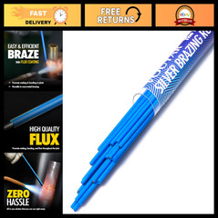 20 Flux Coated Brazing Rods 15% Silver Solder for HVAC, Refrigeration & Welding