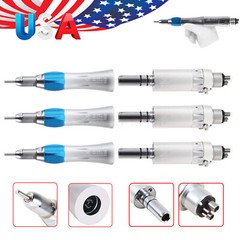 1-5 Dental Straight Nose cone & Air Motor 4Hole fit NSK Low Slow Speed Handpiece