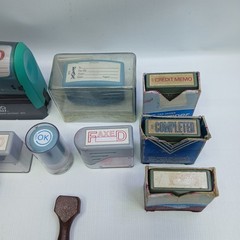 Office Stamp Lot 12 Xstamper & Office Depot PAID, RECEIVED, POSTED, CONFIDENTIAL
