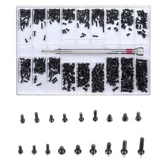 500 Pcs Tiny Micro Replacement Screws Assortment M1.2/M1.4/M2.0 with Screwdriver