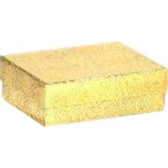 100 Jewelry Craft Gold Gift Boxes #32 Cotton Filled 3″