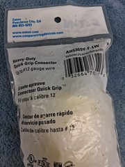 Eaton Arrow Heavy Duty quick Grip Connecotr Up to #12 Gauge Wire AH5369Y-F-LW
