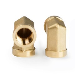 U.S. Solid 2pcs Brass Barstock Street Elbow Pipe Fitting, FNPT 1/8″ x FNPT 1/8″