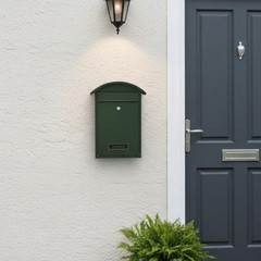 Metal Mailbox Decorative Outdoor Mail Box Powder-Coat Finish for Garden