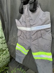 RefrigiWear 7250R Freezer Edge Insulated Bib Overalls Hi Vis 2XL Gray -30F