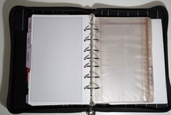 VTG Franklin Covey Day One Classic 7-Ring Planner Faux Alligator Leather Black