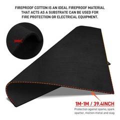 New Welding Blanket Fireproof Mat Heat Resistant Material Flame Retardant Fabric