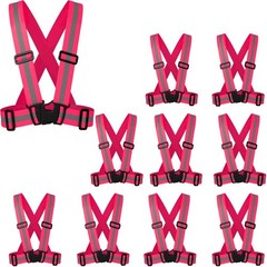 High Visibility Safety Vests 10-Pack | Neon Pink Reflective