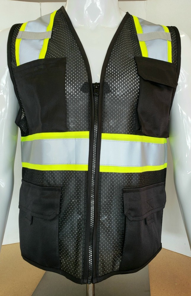 Two Tone High Visibility Reflective Safety Vest in various colors (X-Small-5XL)