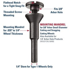 Die Grinder Cut-Off Wheel Mandrel Kit with 10 Discs for Metal Cutting