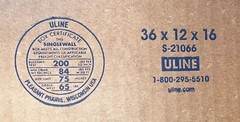 36″ x 12″ x 16″ Cardboard Corrugated Box