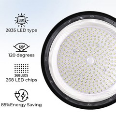 2 Pack 500W UFO LED High Bay Light Shop Industrial Commercial Factory Warehouse