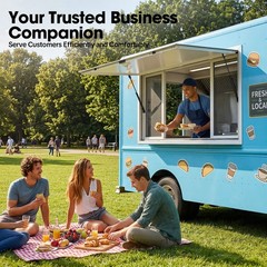 Concession Stand Serving Window Food Truck Service Awning With 4 Screen Windows