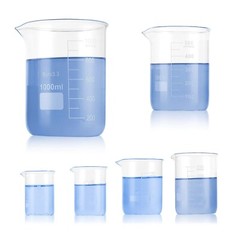 6 Pack Glass Lab Pyrex Beaker Set Measuring Cup Thick 25/50/100/250/500/1000ml